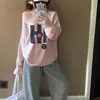 Chic Japonés Estilo Perezoso Diseño Creativo Estampado de Letras Sudadera Fina Moda Femenina Versátil Tendencia Top