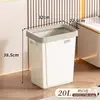 Papelera Cuadrada Comercial para Oficina, Cubo de Basura de Gran Capacidad para Cocina del Hogar, Contenedor de Residuos Sanitarios sin Tapa