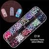 Accesorios para Uñas Pequeños Diamantes de Imitación Acrílicos Irregulares de Dorso Plano Cuentas Metálicas Lentejuelas Perlas de Nácar Diamantes de Imitación de Pan de Oro