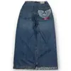 JeansJnco Y2K Personalizado para E-commerce Transfronteiriço, Modelo Largo com Bordado Vintage, Estilo Streetwear Hip-Hop, Calça Masculina de Perna Larga Harajuku