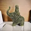 Adornos de Estatua de Elefante Africano y Dama Tribal de Venta Caliente Transfronteriza Decoraciones de Escritorio de Oficina Mesa del Hogar