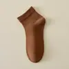 Meias de algodão finas de cor sólida para o verão feminino, meias de cano alto folgadas para maternidade, meias esportivas de meia-panturrilha para primavera e outono de estudantes