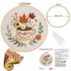 Novo Kit de Materiais DIY Bordado à Mão Xícara de Chá Floral Margarida Original Amazon Cross-Border Inglês
