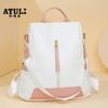 Mochila Antirrobo para Mujer 2025 Nuevo Estilo Coreano Cuero Suave Moda Combinable Bolsa de Viaje para Mamá Mochila de Gran Capacidad para Mujer