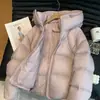 2026 Abrigo de algodón de moda estilo coreano para mujer, otoño e invierno, con capucha, estilo europeo, corto, tipo nube