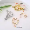 Fecho para Colar Pulseira Corrente de Suéter em Ouro 18K Color-Preserving Figura Redonda de Oito Zircônia Pérola Fecho Final Fecho DIY Joias