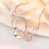 Collar de mariposa pequeña de plata esterlina S925 para mujer, con hebilla de mariposa de diamante y circonita, elegante joyería artística de estilo coreano simple.