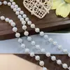 Blanco Encaje Adorno Ropa Accesorios Cinta Decorativa Cinta de Seda Tela para Dobladillo Materiales de Bricolaje