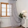 Encaje Romántico Francés Tela para Cortina de Ventana Pequeña Cocina Dormitorio Refugio Ventana de Bahía Partición Tela de Gasa para Cortina
