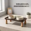 Soporte elevado para cuenco de gato, soporte elevado para cuenco de perro, bandeja antideslizante de PP, área de alimentación para mascotas, fácil de limpiar, alimentación de comida y agua ordenada y organizada