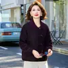 Moda Casual Transfronteriza 2026 Otoño/Invierno Nueva Moda Casual Tallas Grandes Holgada Adelgazante Ajuste Delgado Chaqueta Versátil para Madres