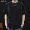 Camiseta Transpirable de Manga Corta con Bloques de Color Patchwork Texturizado para Hombre, Nuevo Estilo Verano 2026, Corte Holgado, Tallas Grandes, Camiseta de Manga Media de Marca de Moda