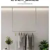 Tienda de Ropa Acero Inoxidable Cepillado Montado en Pared Colgante Frontal Colgante Lateral Estante de Exhibición Plateado Engrosado Estante de Exhibición Simple