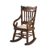 12 Puntos Muñeca Ob11 Casa de Muñecas Muebles en Miniatura Silla Mecedora de Madera Blanca Pintada con Spray Escena Accesorios para Disparos de Modelos