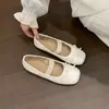 Sapatos Rasos Femininos 2026 Verão-Outono Novos Sapatilhas de Ballet com Solado Macio Sapatos Femininos Mary Jane Franceses Retrô