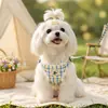 Arnés de Encaje Dopamina Ajustable para Pecho y Espalda para Perros y Gatos, No Restrictivo para Perros Pequeños y Medianos, Primavera/Verano
