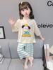 Pijamas de Verano para Niñas Algodón Puro Delgadas 2025 Nuevo Conjunto de Ropa para el Hogar para Niños Modal Bebé Niñita