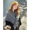 Bufanda Triangular Grande de Lana de Alta Gama de Color Sólido para Mujer, Bufanda Protectora para el Cuello de Moda de Invierno, Bufanda de Estilo Exterior, Fabricante