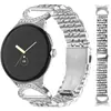 Adequado para Pulseira de Relógio de Aço Inoxidável com Sete Contas em Formato de Chifre para Google Pixel Watch 1 2 3 4 41mm
