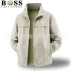 Nova Jaqueta Tendência da Moda Casual Primavera e Outono para Homens, Cardigã Casaco de Trabalho Cor Sólida com Gola Alta, Roupas Casuais de Negócios para Homens
