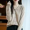 Directo del fabricanteSudadera con capucha de alta gama lista para usar, tejido de punto holgado para mujer, suéter corto nuevo para principios de otoño como prenda exterior