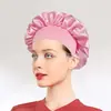 Diadema de satén de alta elasticidad de ala ancha, gorro de dormir, gorro para quimioterapia de mujer, color liso, sombrero para el cuidado del cabello, venta directa de fábrica