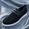 Mocasines de malla para hombre sin cordones con horma ancha, adecuados para pies anchos, transpirables, de suela blanda, sin cordones, zapatos casuales para ir al trabajo.