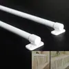 Cortinero Desmontable de Acero al Carbono de 10 mm Pintado en Blanco con Montaje Superior Lateral Perforado y Diseño Engrosado