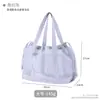 Bolsa de playa de malla, bolsa de almacenamiento para artículos de tocador de viaje, bolso tote calado, bolsa con cordón, bolsa de compras plegable, bolsa interior