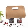 Porta-copos para café para viagem, Porta-copos descartável de papel tipo sacola, Porta-copos duplo, Porta-copos para chá com leite para viagem, Logotipo personalizado