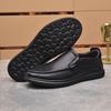 Precio especial zapatos casuales de cuero de vaca de primera capa cuero suave suela blanda un solo paso Zapatos tipo frijol todo partido de piel de vaca para hombre con cordones