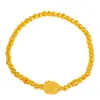 Tienda de oro Puzuo con arena dorada mundo de armadura rica en oro pulsera de caparazón de tortuga dorada pulsera de cuentas de transferencia ojo de gato flash moda