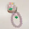 Adecuado para Estuche de Auriculares Baseus Bd1 Dibujos Animados Colgante DIY Mariposa Flor Pulsera Bluetooth Inalámbrica Cáscara Suave