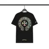 2024 En Stock 260g Serie de Estampado de Cruz Sánscrita al por Mayor Europeo y Americano Casual Simple Corte Holgado Unisex Secado Rápido