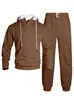 Sudadera con Capucha de Dos Piezas Jacquard para Hombre, Traje Deportivo Casual de Moda Callejera Europea y Americana para Otoño e Invierno, Transfronterizo, Amazon