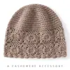 Gorro de punto para mujer, de cachemira, color liso, tejido a mano con ganchillo, estilo retro de punto trenzado, nuevo en la moda otoño/invierno, sombrero que cubre las orejas