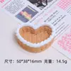 Cesta de Corazón Tridimensional Creativa Comida y Juego Dibujos Animados Hecho a Mano DIY Accesorios de Joyería Pegamento de Crema Resina Pequeños Accesorios Materiales