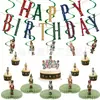Banner de Cumpleaños de Cascanueces Transfronterizo Banner de Fiesta Temática Cuento de Hadas Vintage Decoración para Cupcake