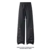 Novedad Otoño 2026 Pantalones Rectos Blancos de Estilo Americano con Corte Diagonal M-5XL HK26922-Especial P20