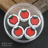 Cuentas de Cerámica de Manzana Pintadas a Mano de Dibujos Animados Cuentas Sueltas Pulsera Collar Llavero Accesorios para Joyería DIY Cuentas de Cerámica Navidad