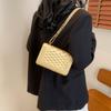 Bolso Cuadrado Pequeño Retro Casual de Color Sólido con Indentación para Mujer, Nuevo Primavera 2024, Bolso Cruzado de Hombro Casual