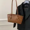 Otoño e Invierno Color Puro Retro Bolso Bandolera de un Solo Hombro para Viajar Gran Capacidad Set de Dos Piezas Bolso Tote Nuevo para Mujer 2025 Textura