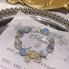 Pulsera de Cuentas Rosas, Linda, Dulce y de Alta Gama, Planeta Super Brillante, Pulsera de Diseño Versátil y Exquisito