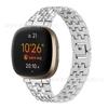 Correa inteligente Fitbit Versa3/Sense Versa4 de metal con cinco cuentas y cinco filas