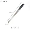 Cuchillo para pan de acero inoxidable con mango de plástico, cuchillo dentado para baguette, tostadas y pastel, hecho a medida para exportación transfronteriza