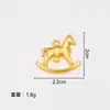 Colgante de Pony de Dibujos Animados Estilo Chino Caballo del Zodiaco Gota de Aceite Accesorios Pulsera Collar Colgante Hecho a Mano DIY Material Fabricante Lote