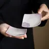 Porta-copos Quadrado Rosa Pintado à Mão em Gradiente Roxo com Esmalte Mineral Bandeja de Chá Cerâmica, Resistente ao Calor, Acessório para Cerimônia do Chá Chinesa