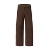Ropa para Hombre Muqiu 2026 Nuevo Estilo Americano Lona de Perla Marca de Moda Pantalones Casuales para Hombre, Estilo Old Money, Corte Relajado Pantalones de Commuter