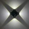Iluminación de Pared para Exteriores para Nuevo Producto Solar Transfronterizo, Lavalámparas de Pared con Emisión de Luz por Cuatro Lados, Impermeable, Luz Nocturna, Luz Ambiental Decorativa, Luz para Escaleras
