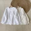 25 Primavera Nueva Doble Capa Cuello de Muñeca Gouhua Japonés Holgado Fresco Bordado Mori Jacquard Camisa para Mujer Camisa de Muñeca